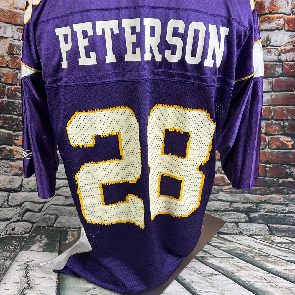 Minnesota Vikings Jersey Size‎ L Adrian Peterson Reebok Team Apparel #28 Purple